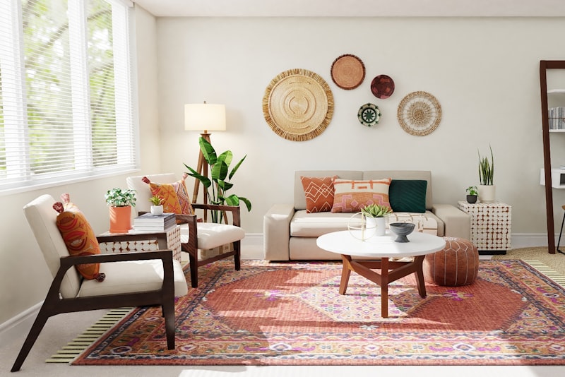 A personal, layered living room mixing favorite colors, treasured objects, art, and comfortable seating